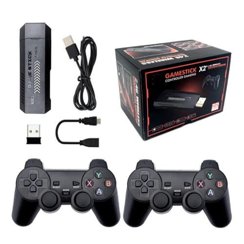 M10 X2 Plus 4K Retro Game Stick, Plug and Play Video Game Console Emulators with Dual 2.4g Wireless Controllers, Built-in 40,000 Games, Retro Arcade Games for Adults