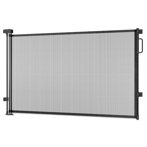 Magshion Retractable Baby Gate, Extra Wide Mesh Dog Gate, 4