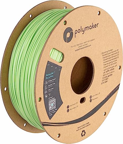 Polymaker PLA PRO Filament 1.75mm 1kg, Tough & High Rigidity White 3D Printing Filament, PolyLite PLA PRO 3D Printer Filament 1.75mm, Print with Most 3D Printers
