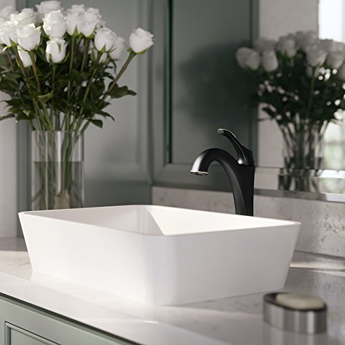 KRAUS KVF-1200BG Arlo™ Brushed Gold Tall Vessel Bathroom Faucet with Pop-Up Drain