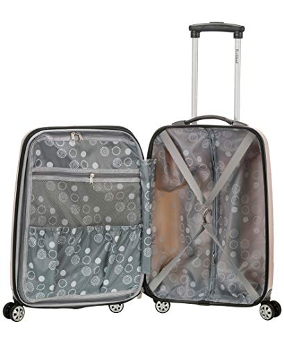 Rockland Melbourne Hardside Expandable Luggage with Spinner Wheels, 2TONENAVY, 2 Piece (20/28)
