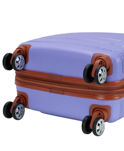 Rockland Melbourne Hardside Expandable Luggage with Spinner Wheels, Lavender, Carry-On 20