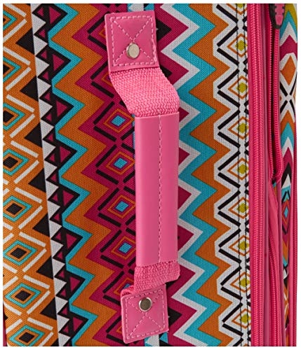 Rockland Vara Softside 3-Piece Upright Luggage Set, Expandable,Black dot, (20/22/28)