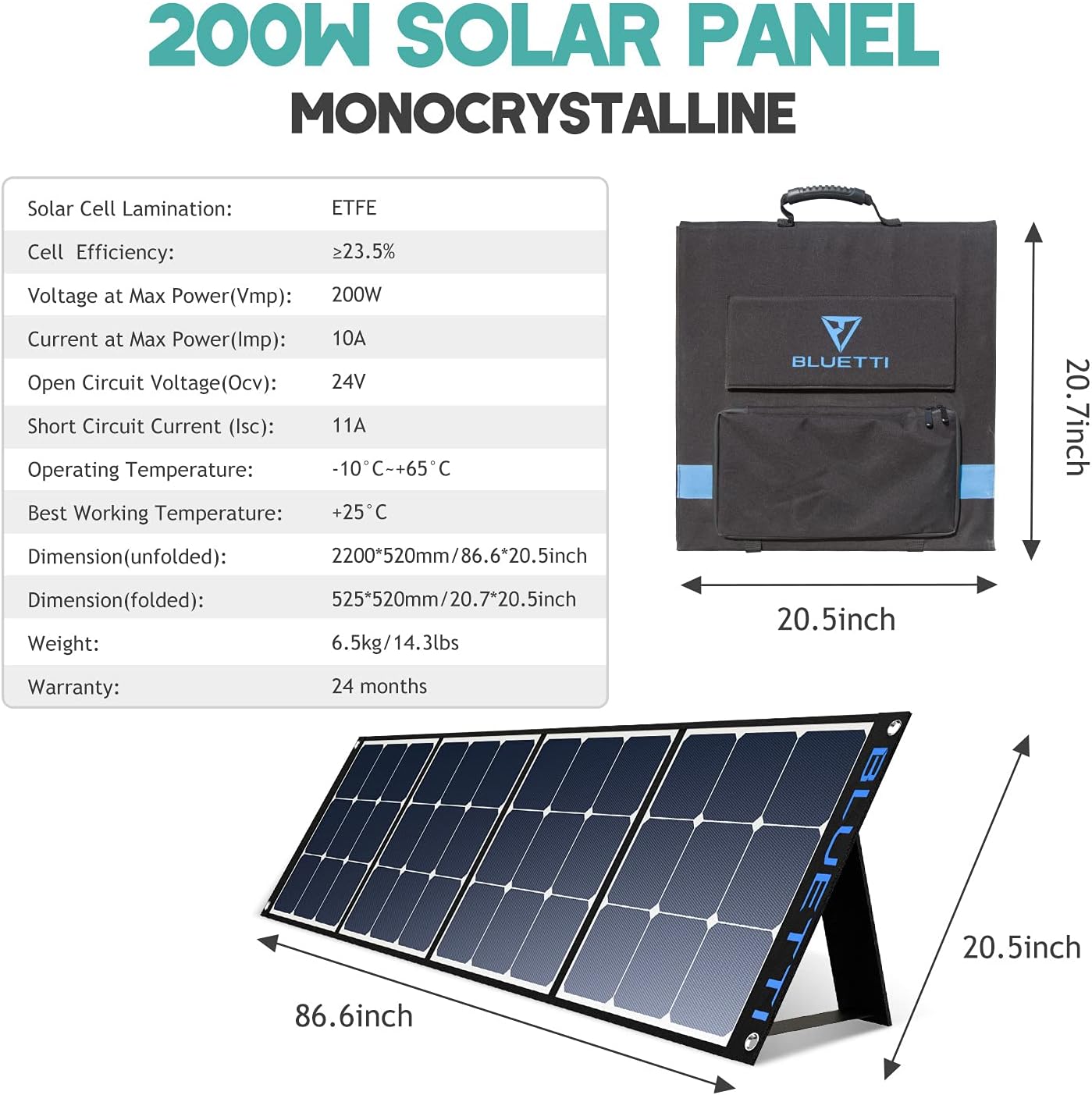 BLUETTI EB70 Portable Power Station with 200W Solar Panel, 716Wh/700W Solar Generator With 4 110V AC Outlets, Battery Backup for Camping Outdoor RV Power Outage Off-grid, Home Emergency