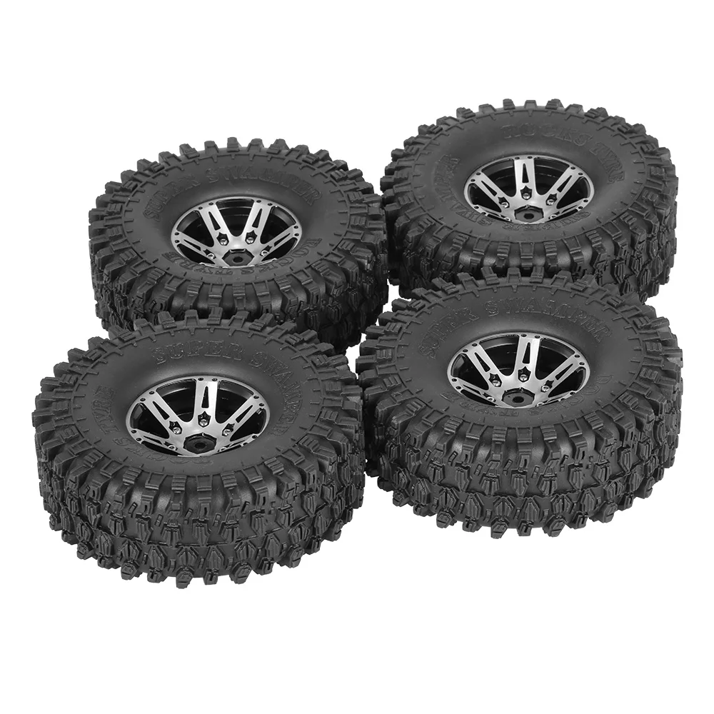 AUSTAR AX,5020A 1/10 Crawler Tires with Metal Hub , Enhance Your Redcat SCX10 AXIAL Car's Traction , RC Accessories for Off,Road Thrills