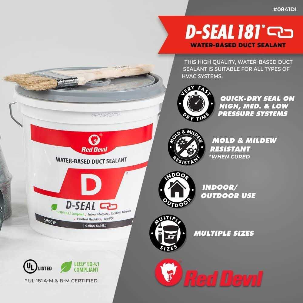 Red Devil RD-DS 181 0.5 Gal. Acrylic Latex Duct Sealant