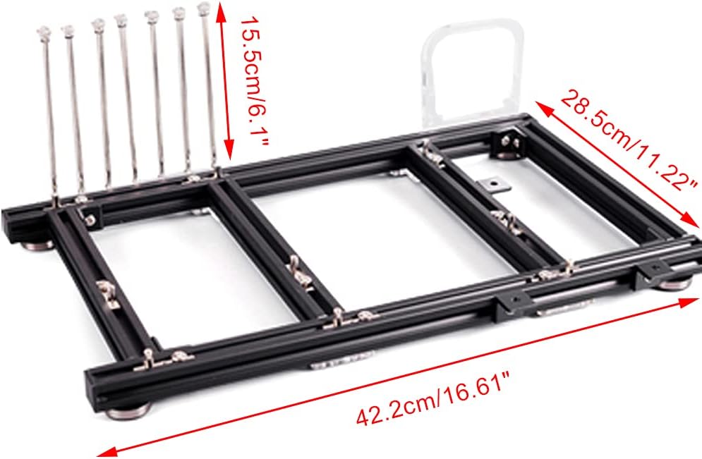ITX (17 x 17cm) ATX MATX PC Motherboard Case Frame, Open Bare Metal Air Water Cooling Fan Stand Chassic Test Bench Vertical Rack Computer Board Overclocking Heat Dissipation(Vertical Black)