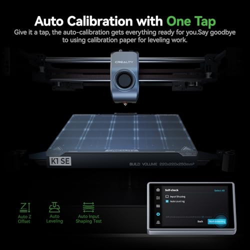 Creality K1 SE 3D Printer, 2024 New Version 600mm/s High-Speed Hands-Free Auto Leveling Flagship-Level Direct Extruder Quick-swap Tri-Metal Nozzle K1 Upgrade 3D Printer