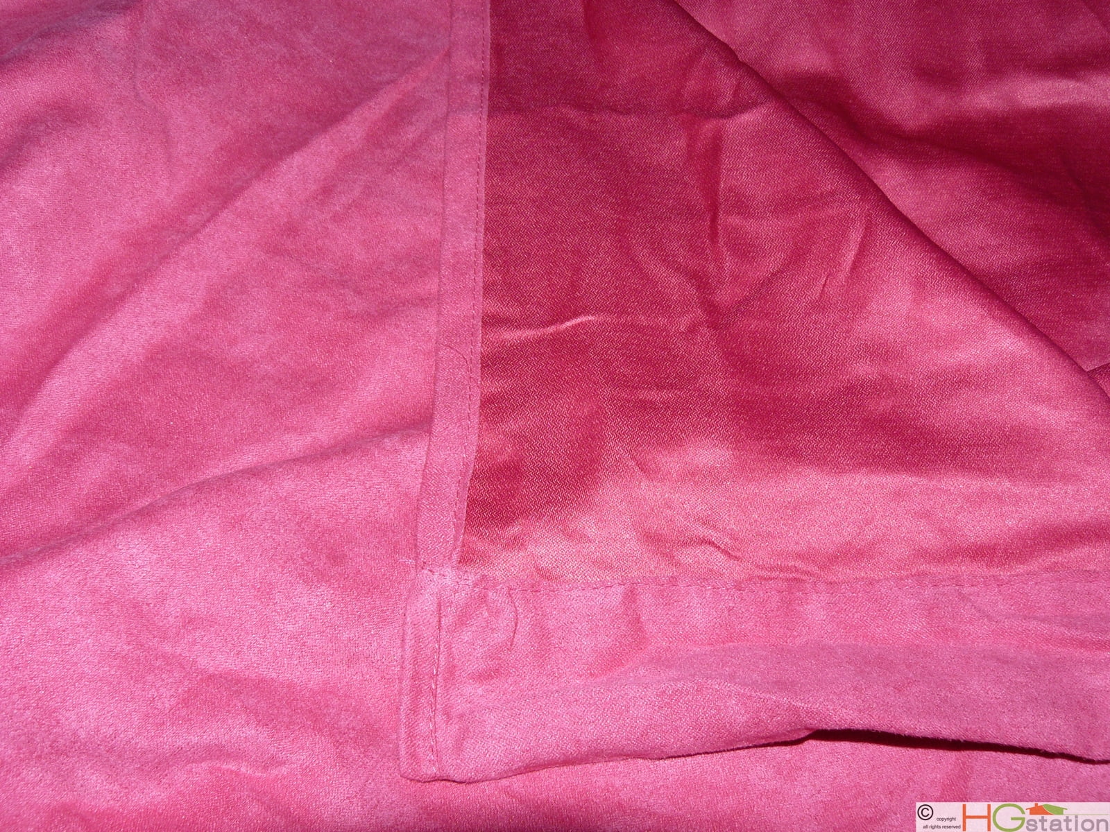 2x Panels/Pair Faux Suede Metal Grommet Curtain Drape Set Washable Hot Pink 54x84