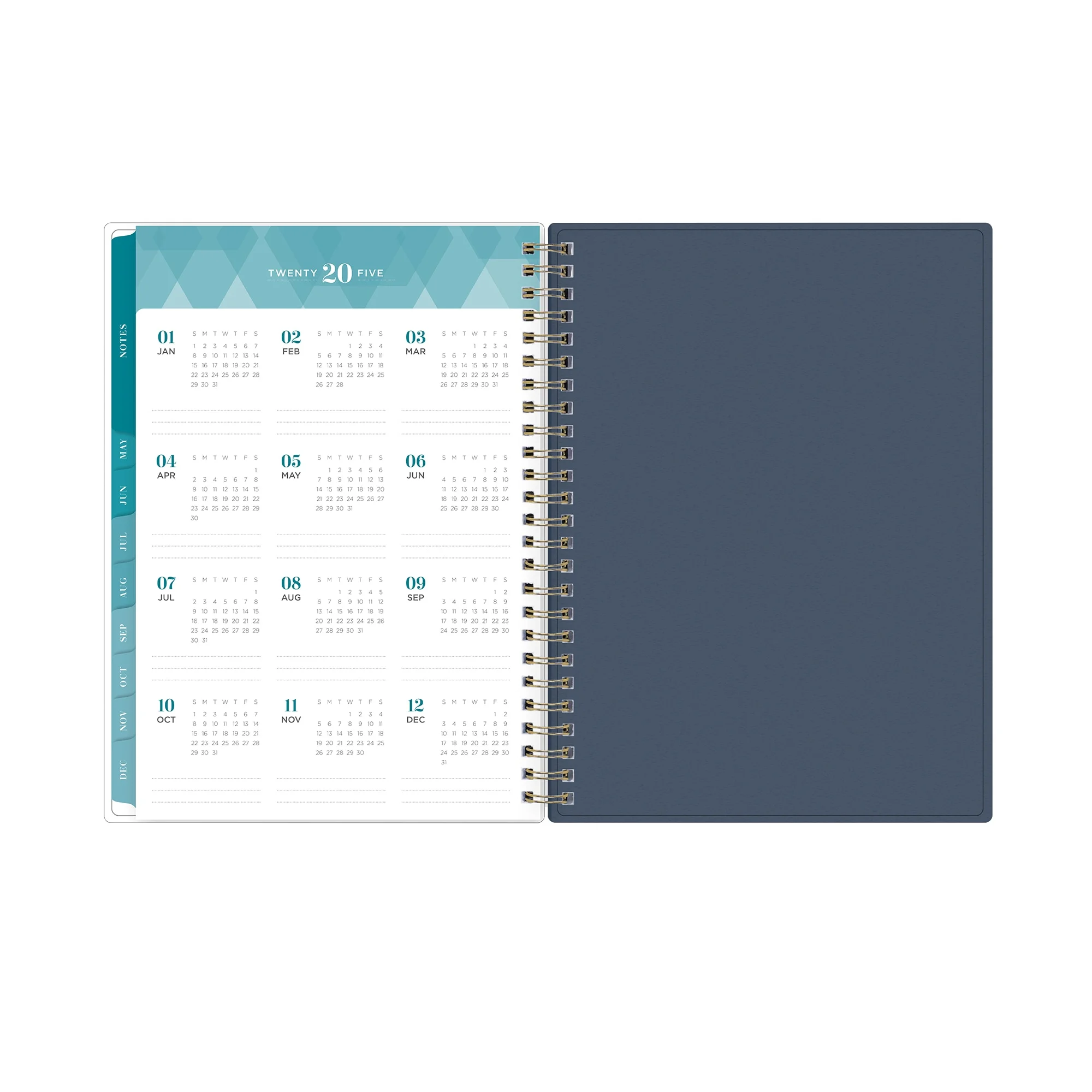 2024 Blue Sky™ inkWELL Press Airia Weekly/Monthly Planning Calendar With Notes, 5-7/8