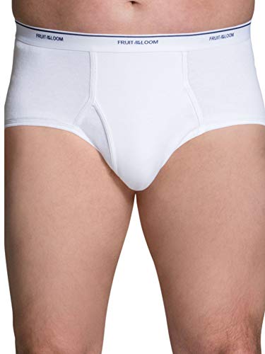 Fruit of the Loom Men's 6-Pack Classic White Brief Extended Sizes