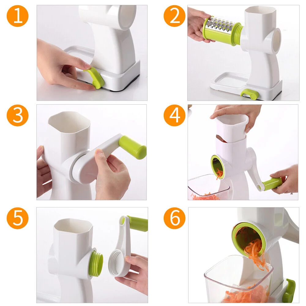 JahyShow Manual Vegetable Cutter - Grate, Slice, and Store with Ease - Kitchen Convenience in Your Hands