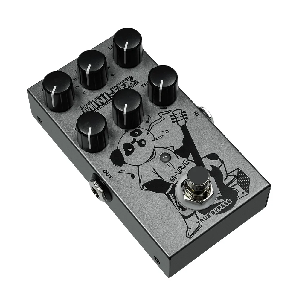 M-VAVE Electric Distortion Guitar Pedal, Portable Overload Effector for Heavy Metal, 3-section EQ Adjuster, Speaker Mixer Headphones Sound Card