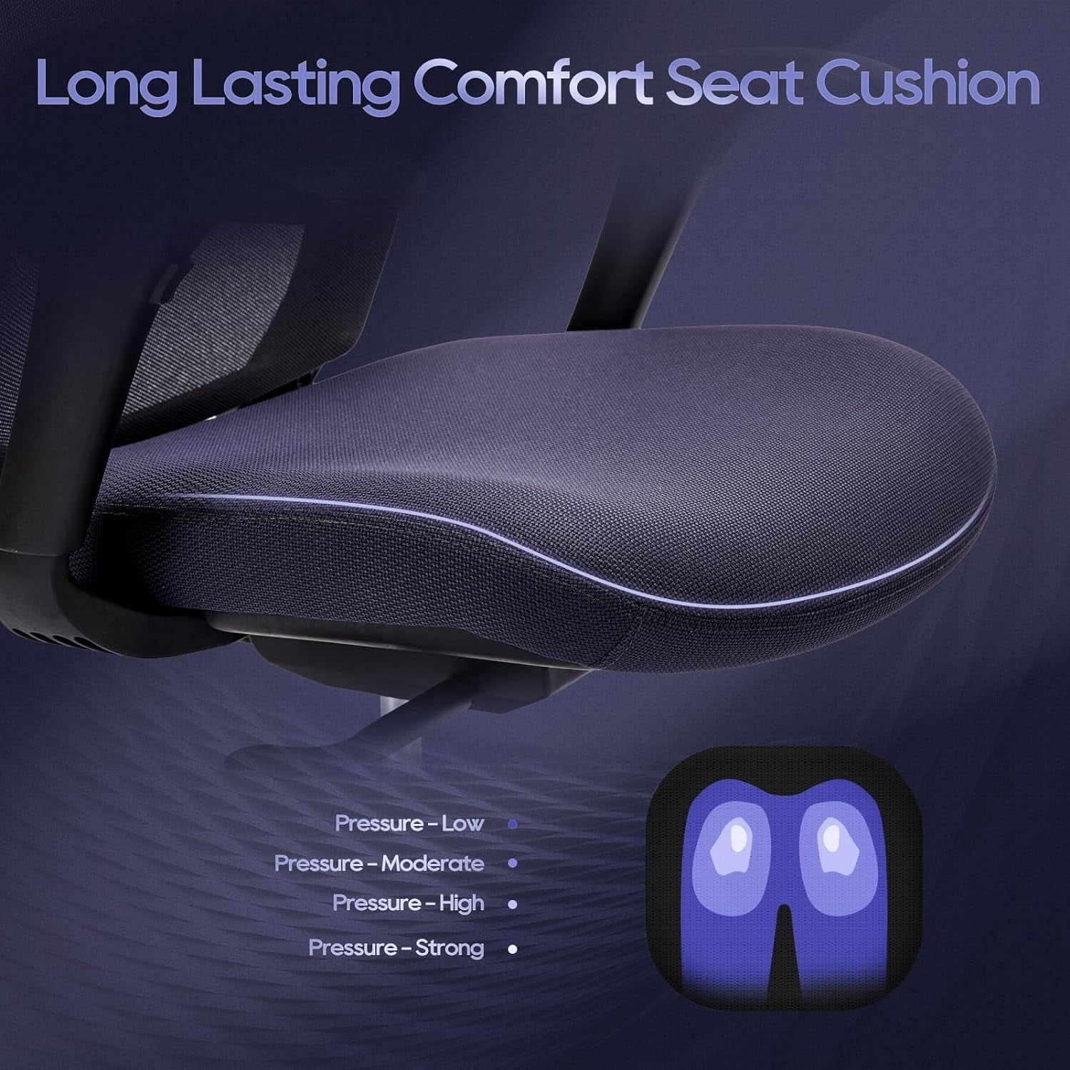 Colamy Ergonomic Office Mesh Mid Back Computer Executive Desk Chair with 4D Armrests Slide Seat Grey