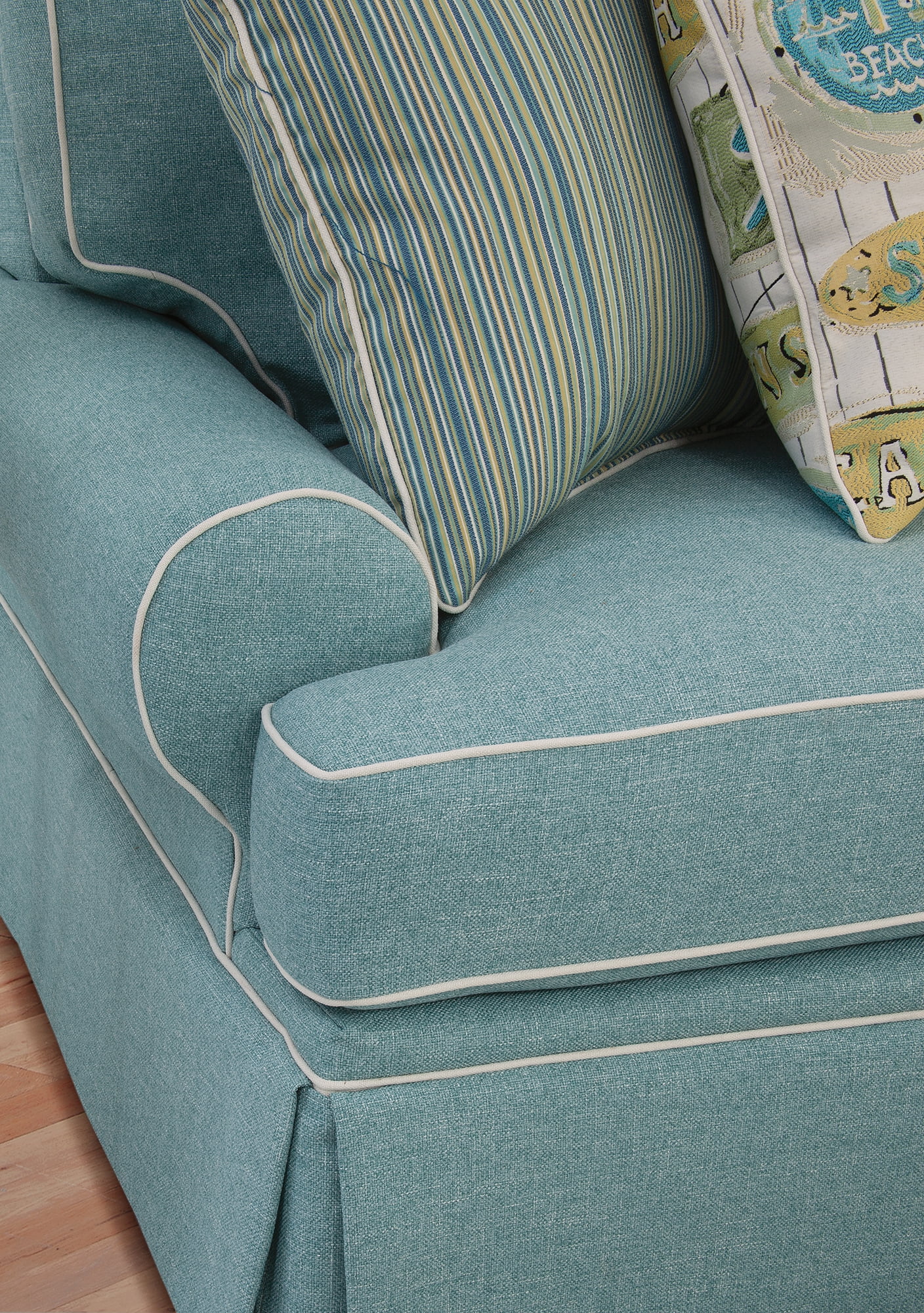 American Furniture Classics Model 8-030-S275A Coastal Aqua Series Upholstered Arm Chair