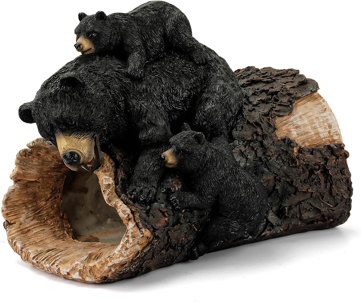 Downspout Extensions Black Bear Statue Garden Decorative Downspout Diverter Splash Block Outdoor Gutter Splash Guards