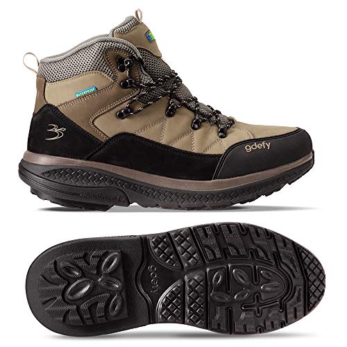 Gravity Defyer Men's G-Defy Sierra - Best Waterproof Hiking Boots Foot Pain, Knee Pain, Back Pain Shoes