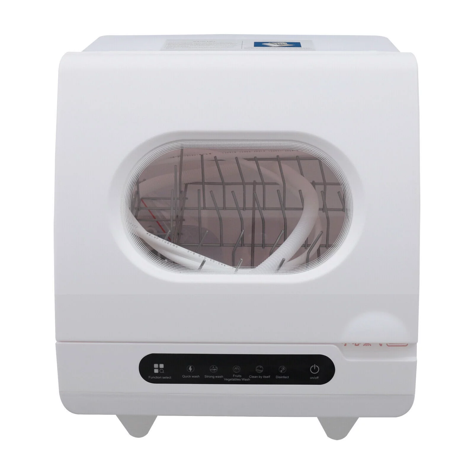 Oukaning Portable Countertop Dishwasher 5 Washing Programs and Air-Dry Functio 2-6 Place Setting Capacity