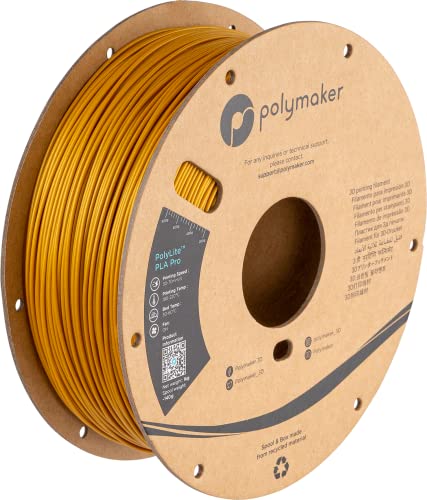 Polymaker PLA PRO Filament 1.75mm 1kg, Tough & High Rigidity White 3D Printing Filament, PolyLite PLA PRO 3D Printer Filament 1.75mm, Print with Most 3D Printers