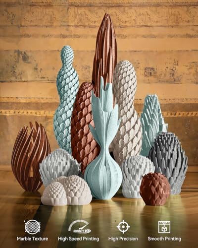 SUNLU Real Wood Fiber PLA Filament, Neatly Wound 1.75mm Dimensional Accuracy +/- 0.03mm, Fit Most FDM 3D Printers, 4kg in Total, 1kg per Spool, 4 Pack,（Wood+Fiber Cherry+Fiber Maple+Fiber Walnut）