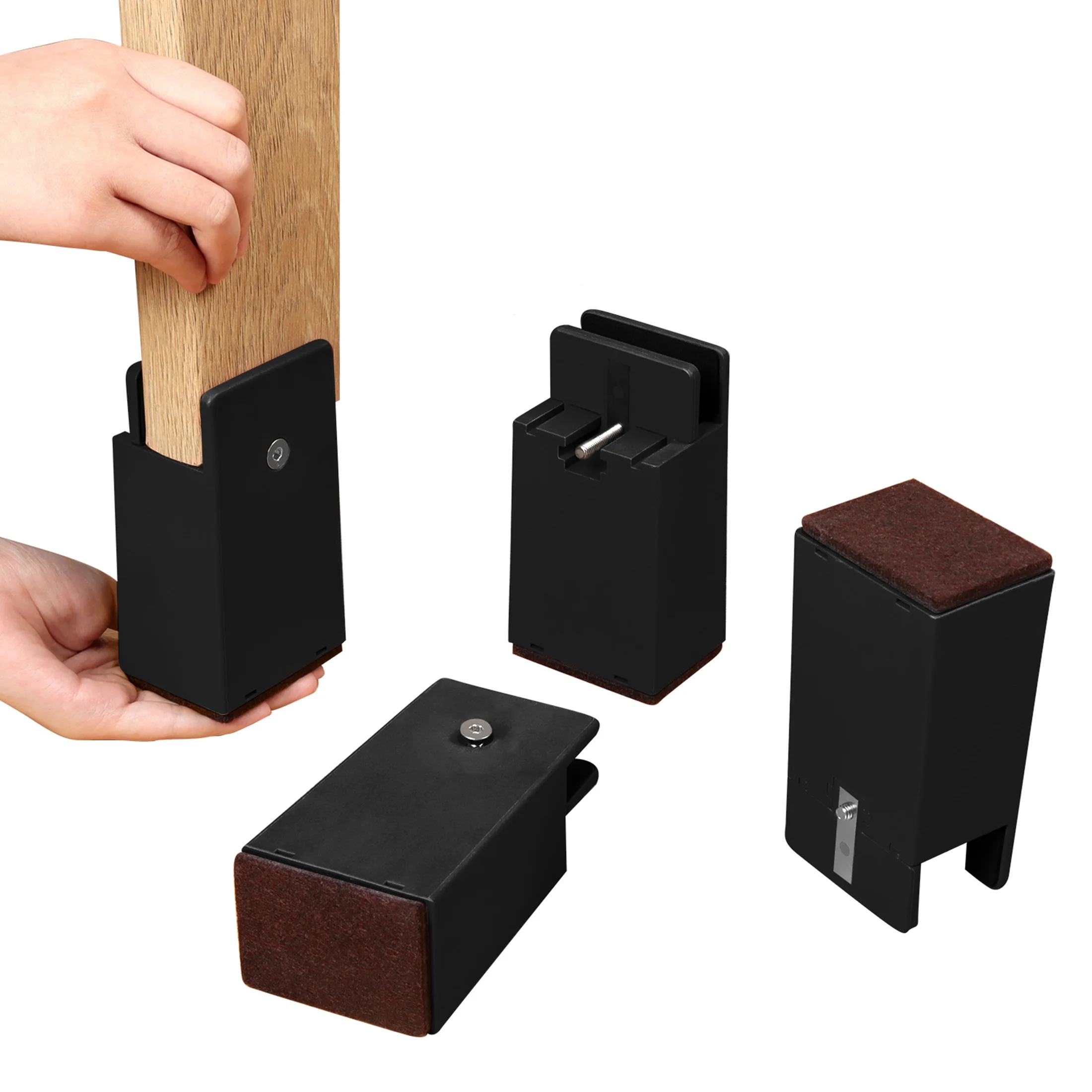 Ezprotekt Adjustable Bed Riser, Fits Foot Thickness of Bed from 0 to 1.5