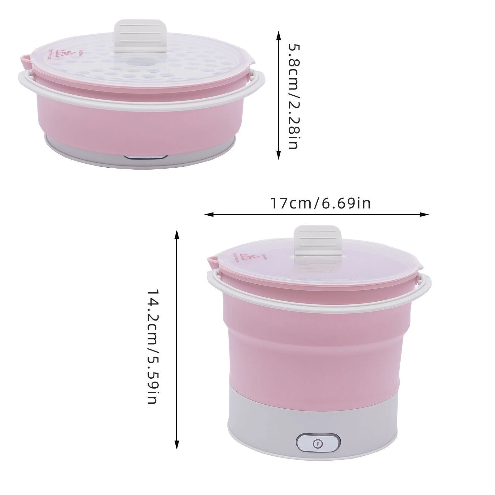 Electric Cooker Mini Collapsible Heating Pot Collapsible Heating Pot Electric Boiling Pot Steamer