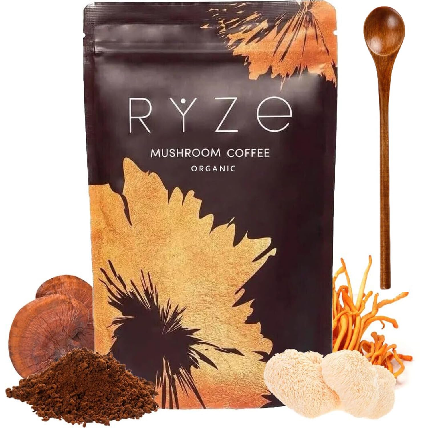 RYZE Mushroom Coffee Organic Mushroom Coffee New Organic Ryze Mushroom Coffee - 1 Pack