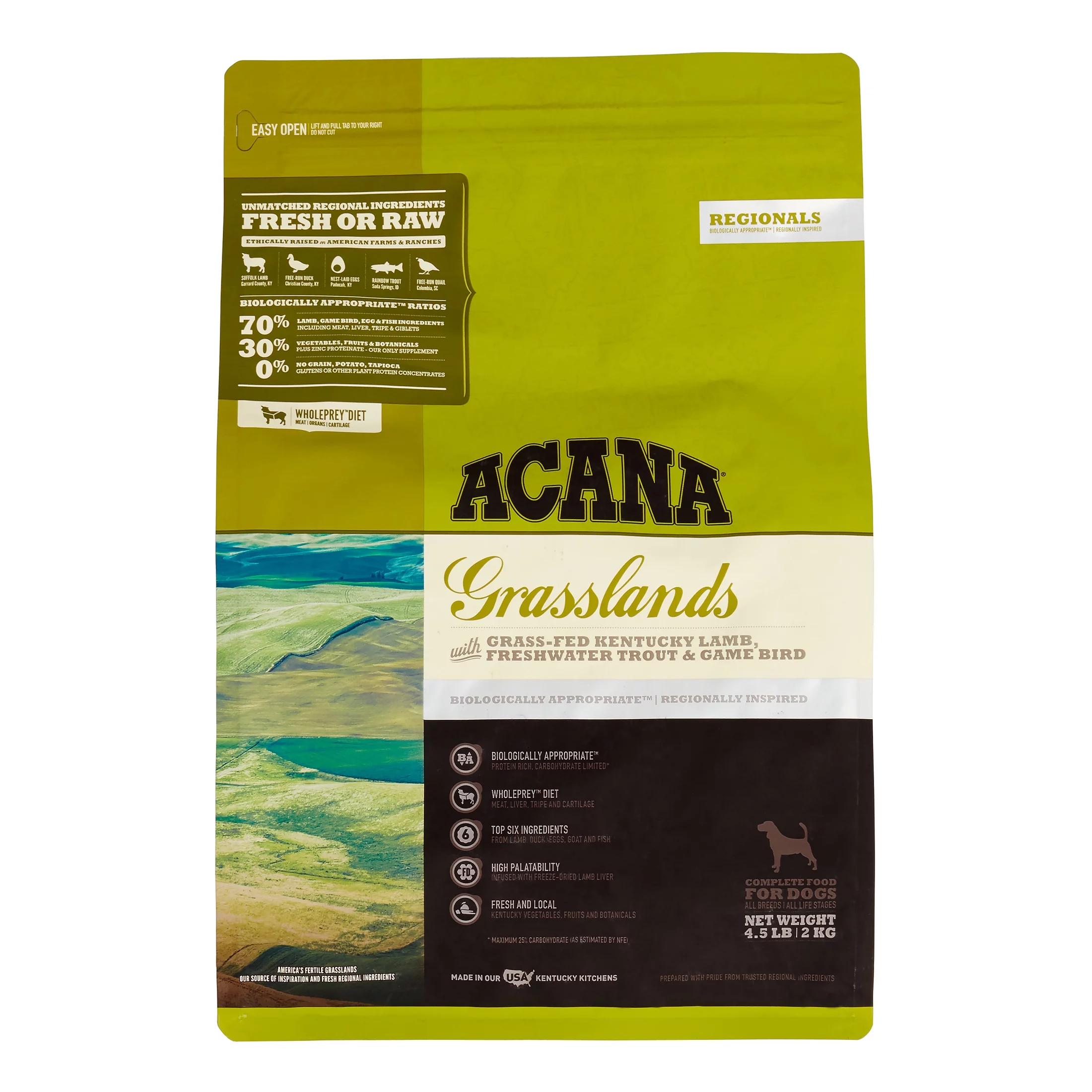 Acana Grasslands Grain-Free Lamb, Duck & Fish Dry Dog Food, 4.5 lb