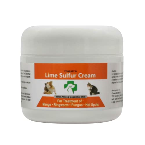 Lime Sulfur Pet Skin Cream - Pet Care for Itchy and Dry Skin - Safe Solution for Dog, Cat, Puppy, Kitten, Horse… B0BJ691QYJ (2 oz)