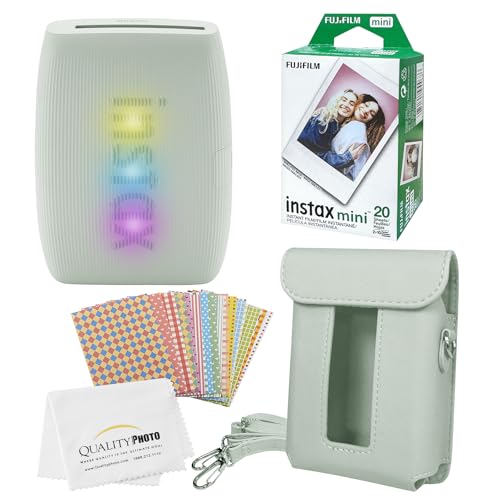 FUJIFILM Instax Mini Link 3 Smartphone Printer with, 20 Fujifilm Mini Films, Printer Case, Decorative Stickers and a Quality Photo Micro Cloth (Rose Pink)