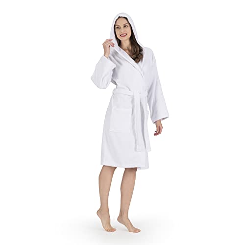 Nine West Womens Hooded Terry Bathrobe