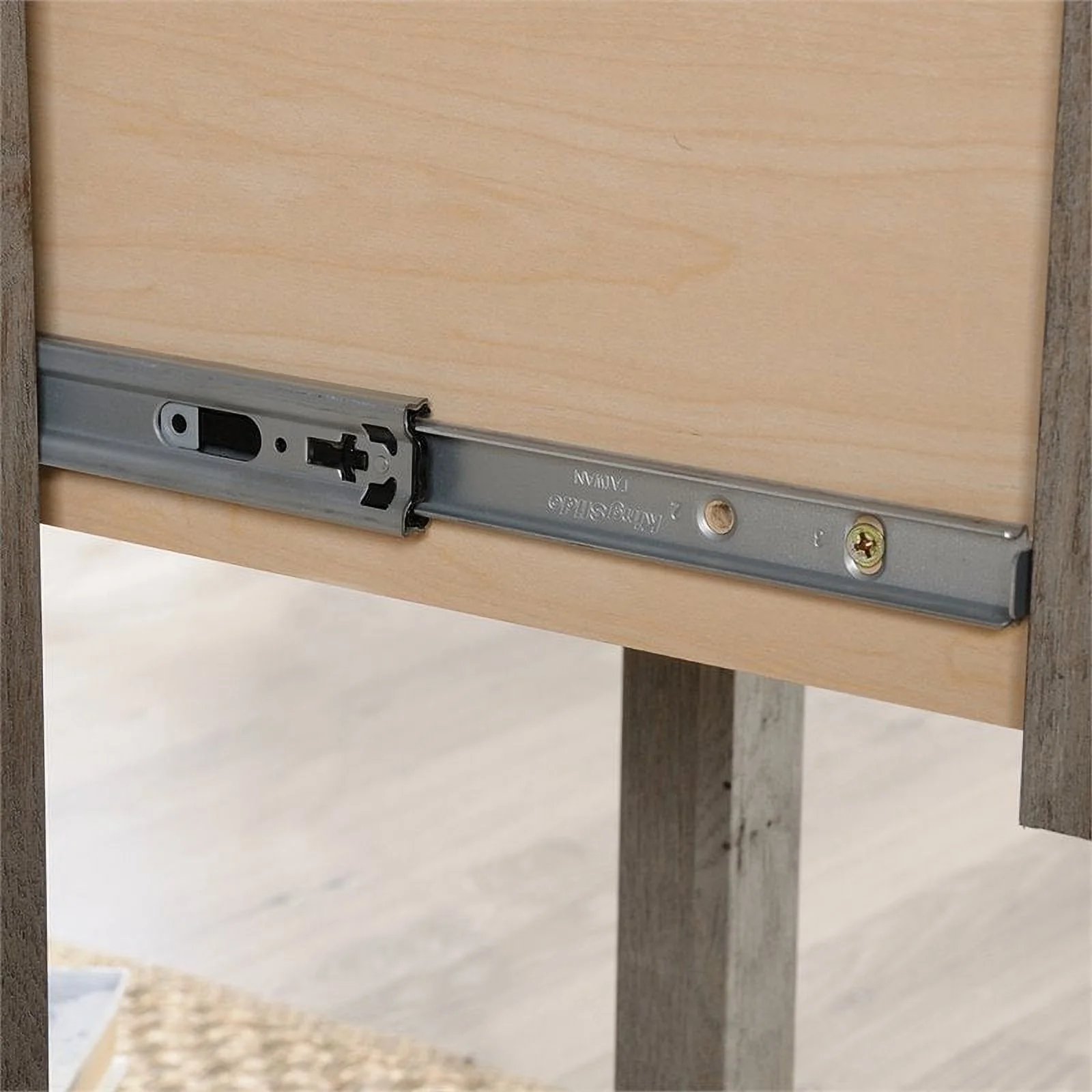 Pemberly Row Engineered Wood Writing Desk in Mystic Oak