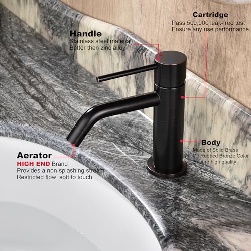 Brushed Gold Vessel Sink Faucet with Pop Up Drain and Supply Lines, Stainless Steel Gold Vanity Faucet Single Hole, JXMMP Single Handle Bathroom Faucet Gold, JXM1001BG