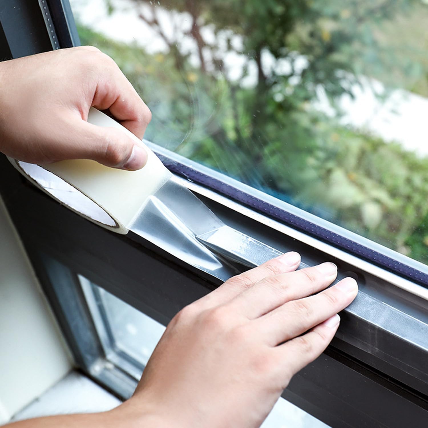 Transparent Window Weather Stripping Tape, 2-Inch x 65.6FT, Window Air Conditioner Insulation Tape, No Mess Winter AC Window Seal Kit, No Cold Drafts - Dstorelhp