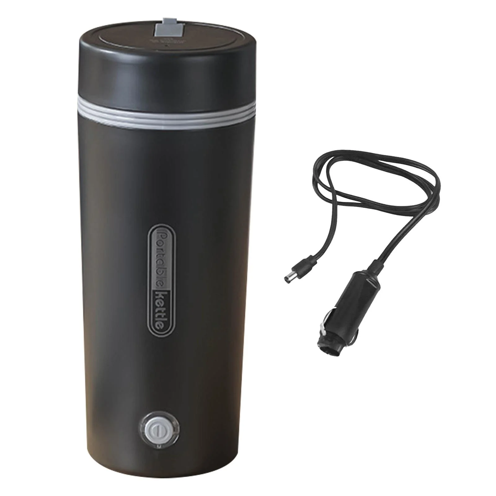 deevoka Electric Tea Kettle Portable Electric Kettle Personal Hot Water Boiler Small Tea black