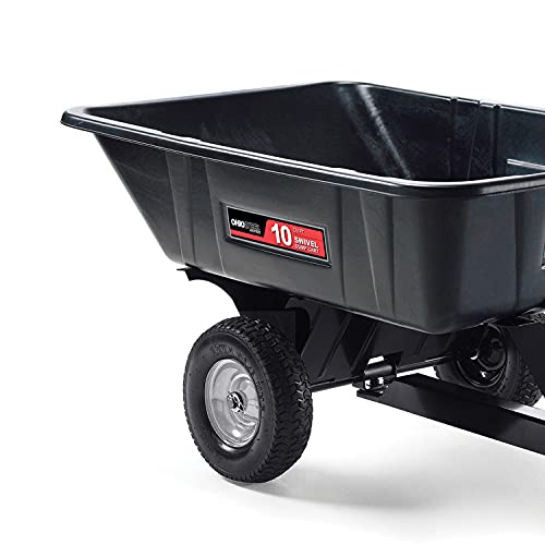 Ohio Steel 3040P-SD Poly Swivel Dump Cart, 10 cu.ft., 600 lb Load Capacity