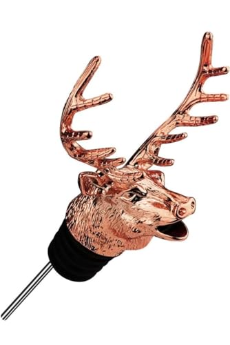 Stag Head Wine Pourer Rose Gold