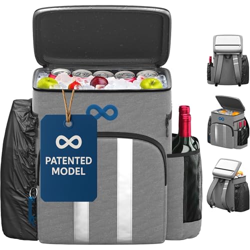 Everlasting Comfort Insulated Cooler Backpack - 54 Can, Leakproof Liner, Waterproof Zipper, Soft Backpack Cooler Bag for Men and Women - Beach, Picnic, Camping, Lunch