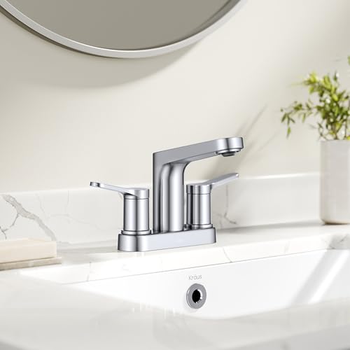 KRAUS Indy Single Handle One Hole Bathroom Sink Faucet in Chrome, KBF-1411CH