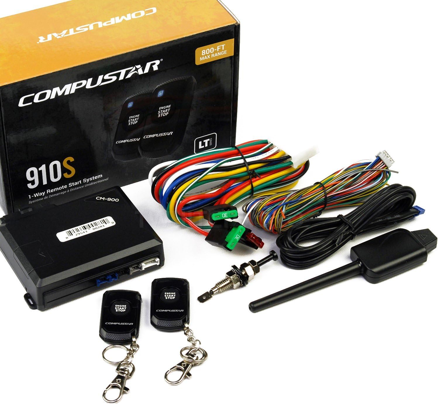 Compustar CS910-S (910S ) 1-way Remote Start and Keyless Entry System with 800-ft range