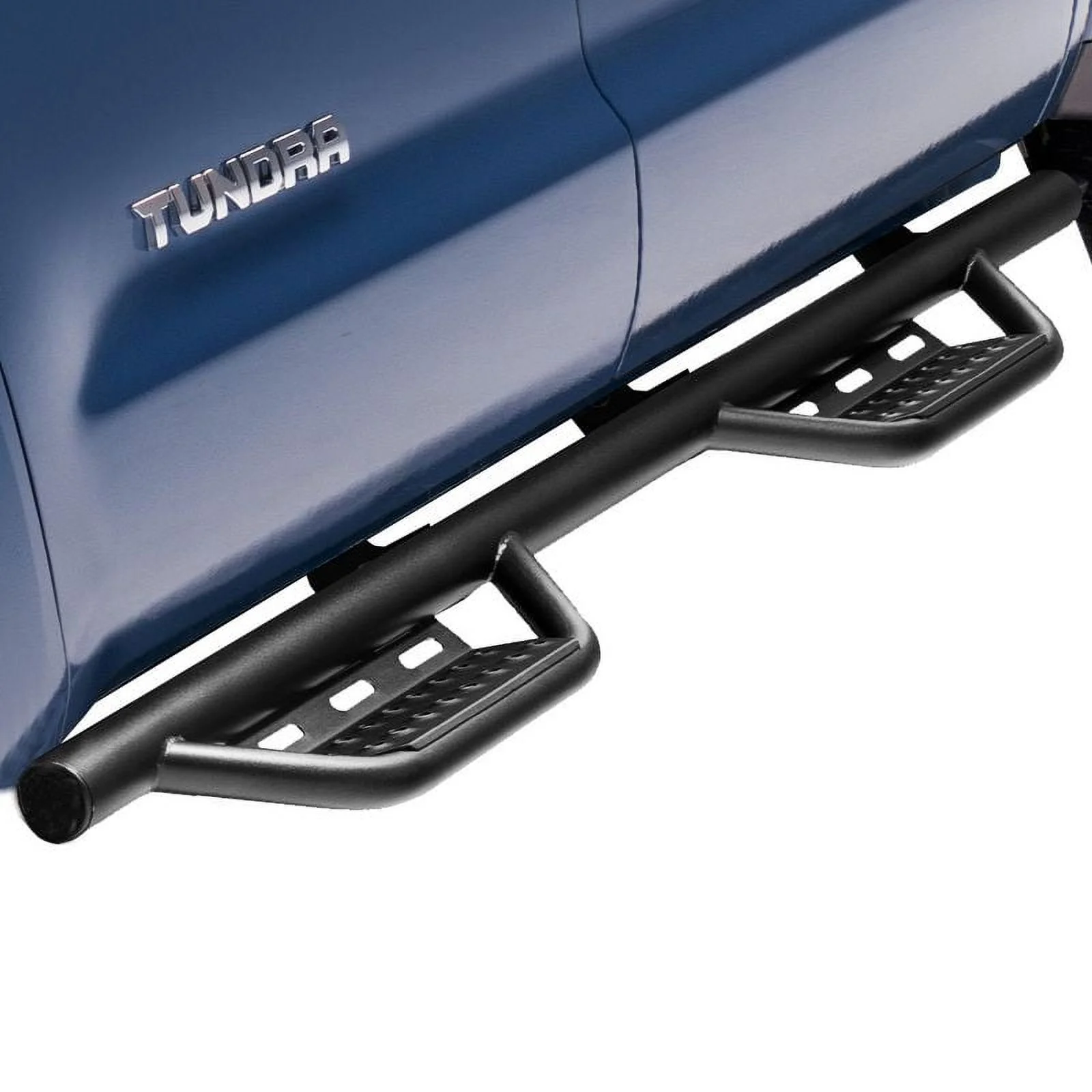 N-Fab by RealTruck Nerf Steps Rs | Textured Black, Cab Length | 707417722 | Compatible with 2007-2021 Toyota Tundra Double Cab All Beds, SRW Gas