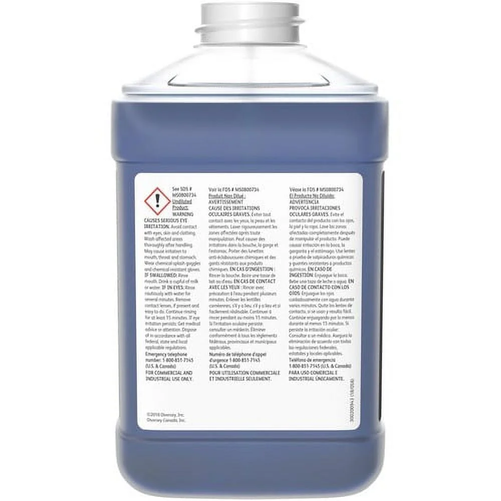 Diversey Glance HC Glass/MultiSurface Cleaner Concentrate Liquid - 84.5 fl oz (2.6 quart) - Ammonia ScentBottle - 1 Each - Blue