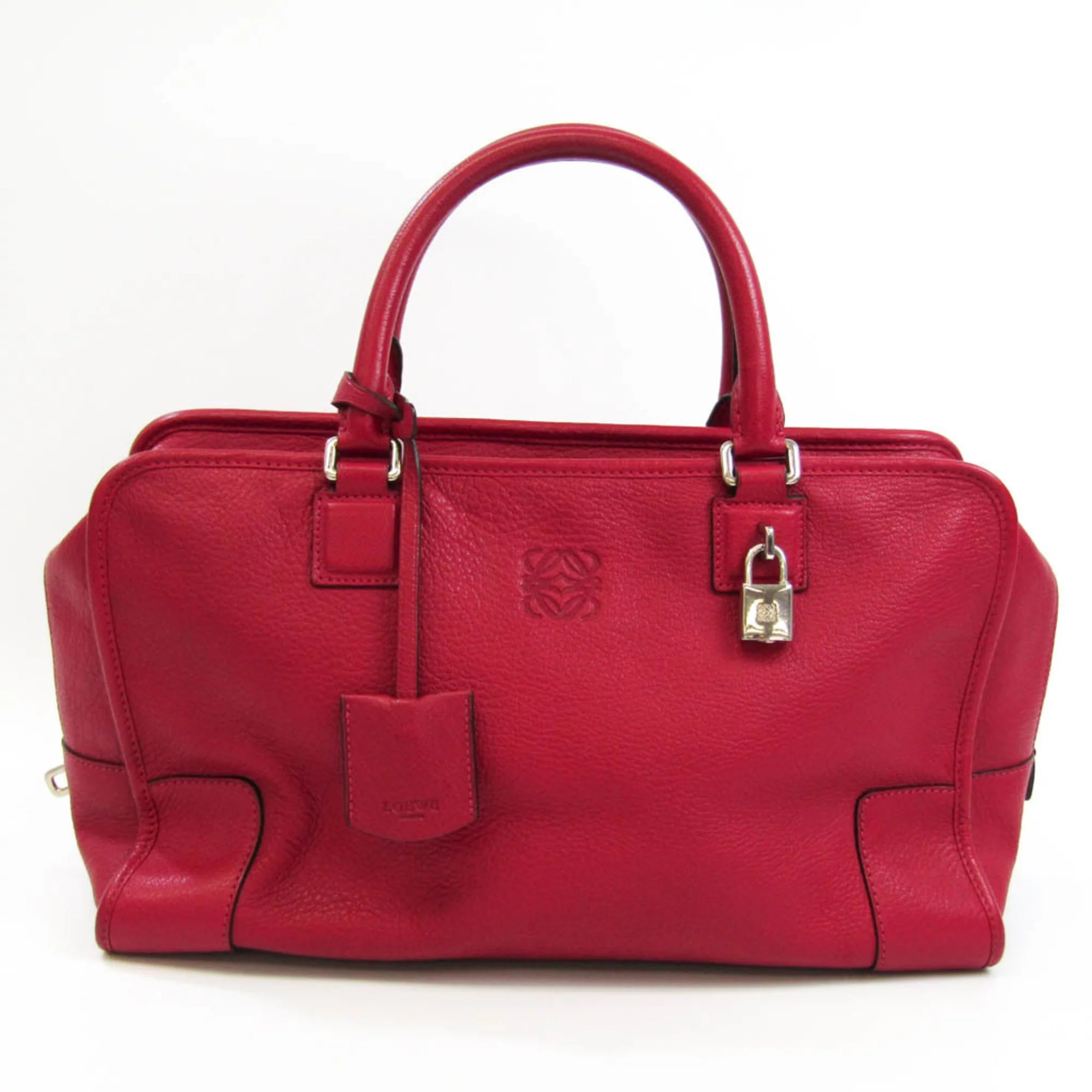 Pre-Owned Loewe Amazona 36 Women's Leather Handbag Red Color (Good)