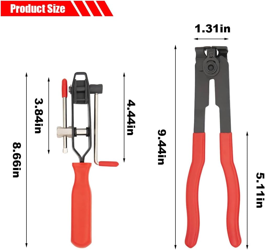 CV Joint Boot Clamp Pliers Set - Hose Band Cut-off Pliers, Automotive Hose Axle Pliers Universal Adjustable CV Ear Clamp Banding Tool Kit, Heavy Duty Vacuum Hose Clamping Repair Tools for Car ATV UTV