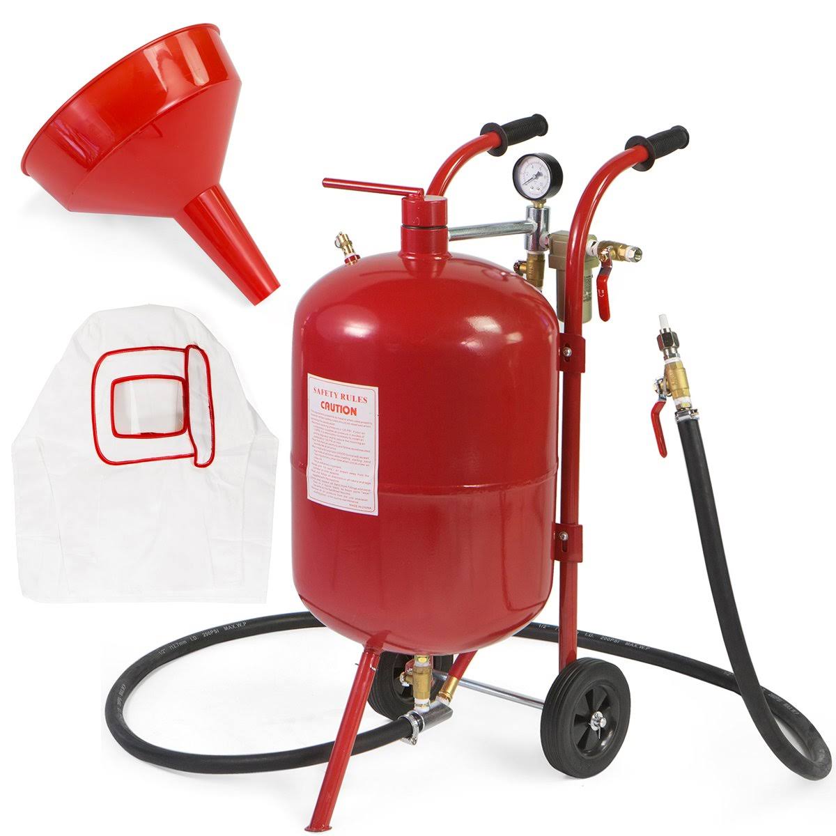 XtremepowerUS 61200 Air Sand Blaster 10 Gallon, Red