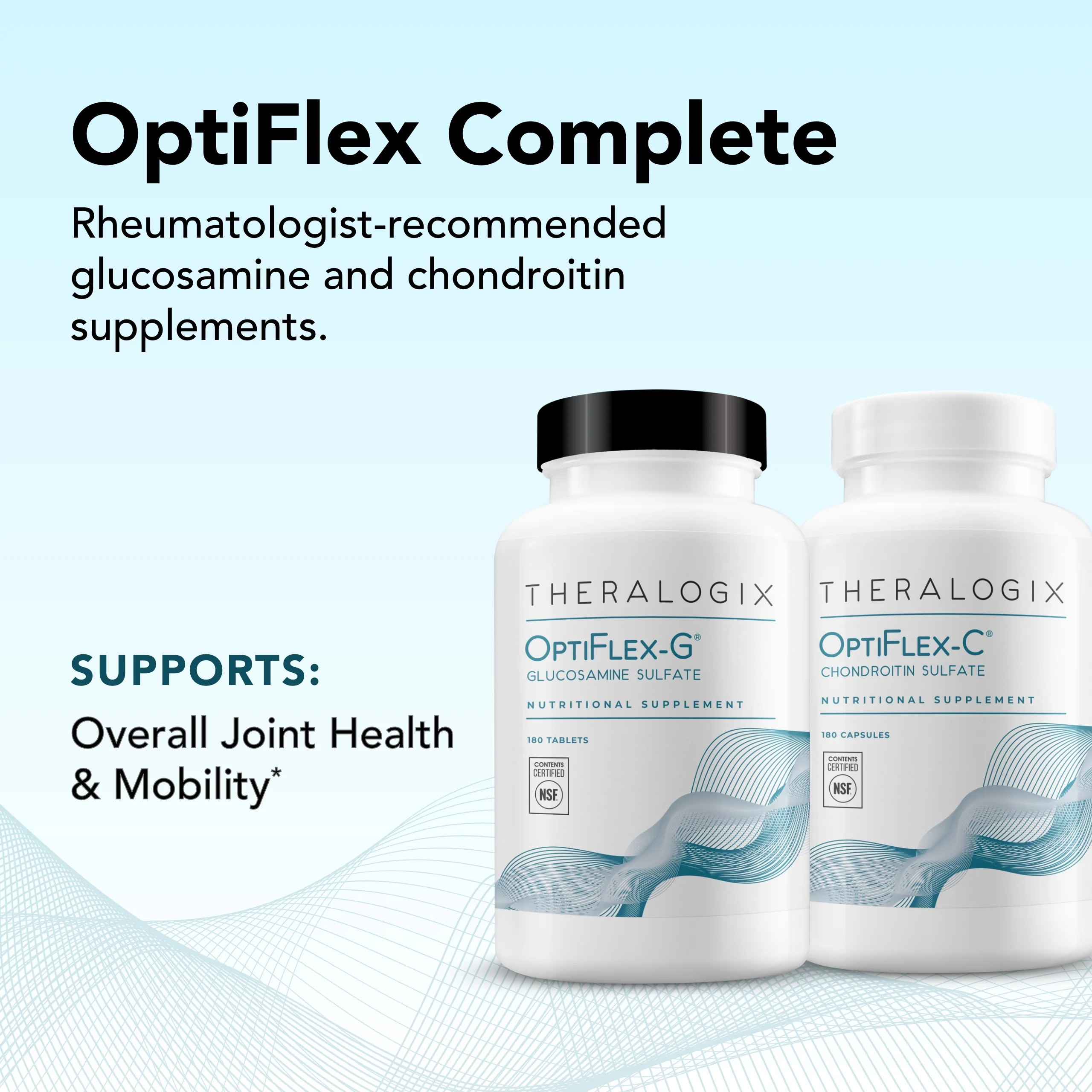 Theralogix OptiFlex Complete Glucosamine & Chondroitin Joint Health Supplement | 90 Day Supply | Joint Support Formula Made in The USA