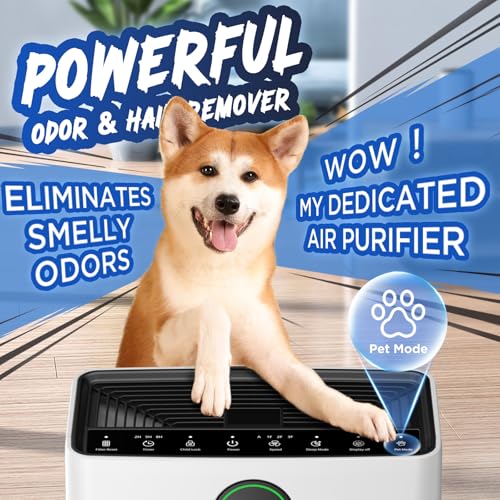 Air Purifiers for Home Large Room up to 2200sq.ft, MOOKA Air purifier for Home Pets with Washable Filter, PM 2.5 Display Air Quality Sensor Air Cleaner for Bedroom, Dorm room, Pets, Office, PR1
