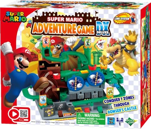 EPOCH Super Mario Adventure Game DX - Tabletop Skill and Action Game with Collectible Action Figures