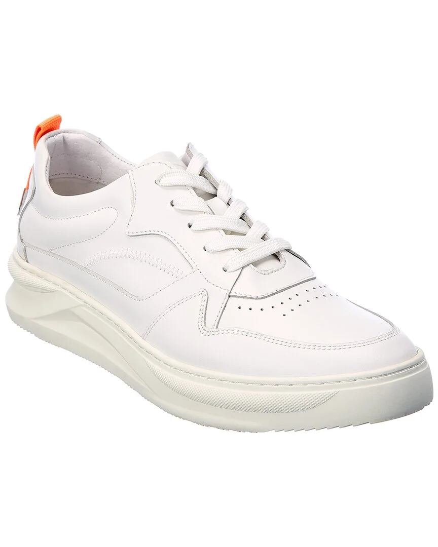 French Connection Zeke Leather Sneaker, 8.5, White