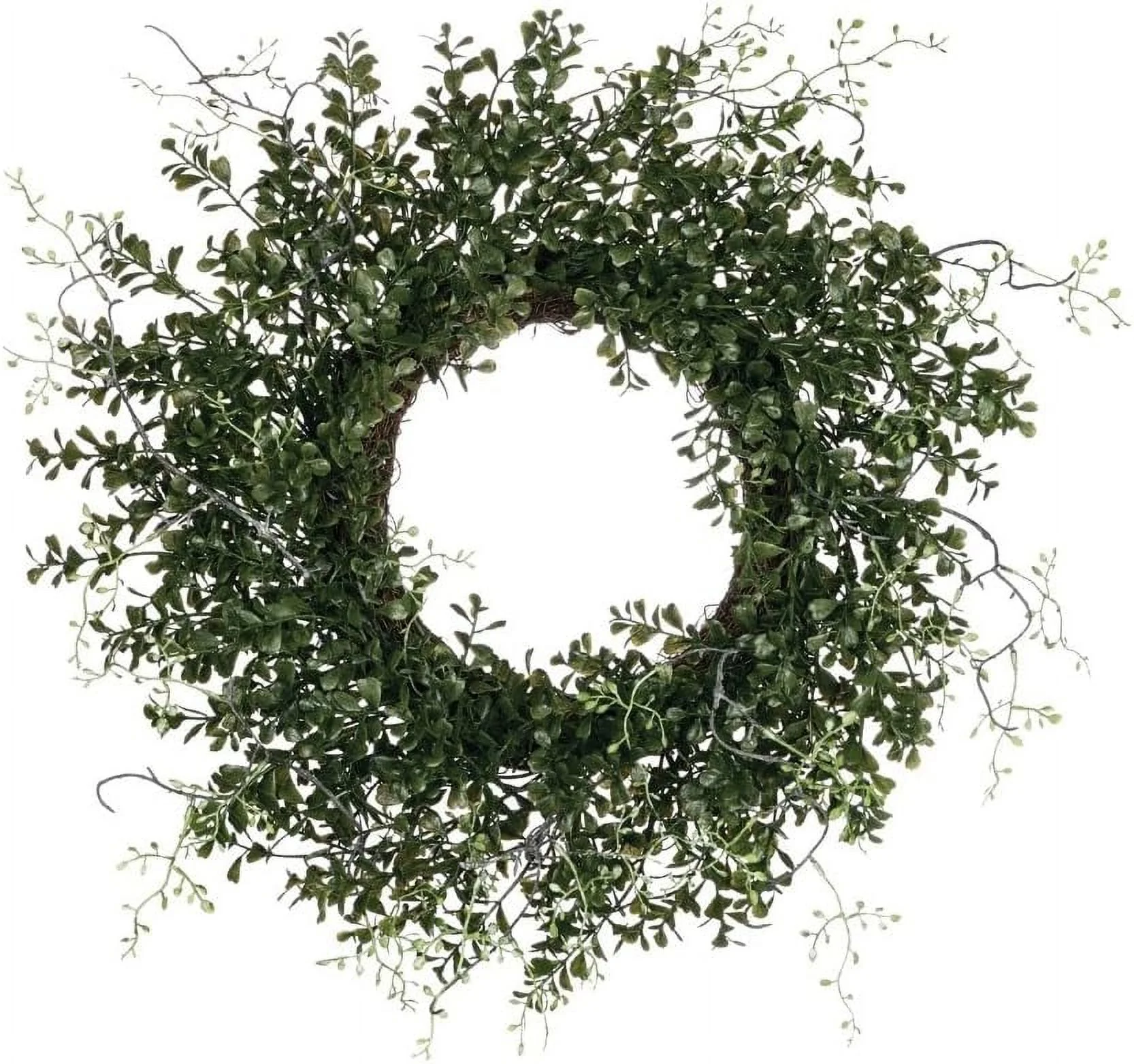 24 Inch Boxwood Wreath, Spring And Summer Artificial Wreath, Everyday Wreath, Front Door Wreaths, Indoor & Outdoor Wreaths, Door, Entryway, Porch Décor